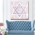 thumbnail image 3 of Crafted Creations Blue and White Star of David II Square Wall Art Decor 12" x 12", 3 of 3