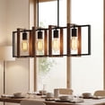 thumbnail image 2 of HOMCOM Kitchen Island Lighting with 4 Rotatable Frames Linear Pendant Light, 2 of 10