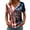 Beige, variant on Women's V Neck Butterfly & Rose Print T Shirt Patriotic Glitter Graphic Casual Top