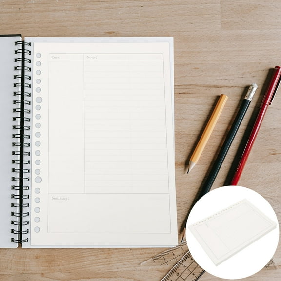 WHAMVOX A5 Looseleaf Paper Refill for Notebook White Writing Use with Material 150 Pcs