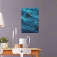 thumbnail image 5 of 16x24 inch Oil Paintings On Canvas Drifting Blue Small Boats,Home Decor Bathroom Accessory,Modern Style Blue Small Boats Canvas Poster,For Cafe,Man Cave,Hotels Lounge,Apartment Wall Art Decor, 5 of 6