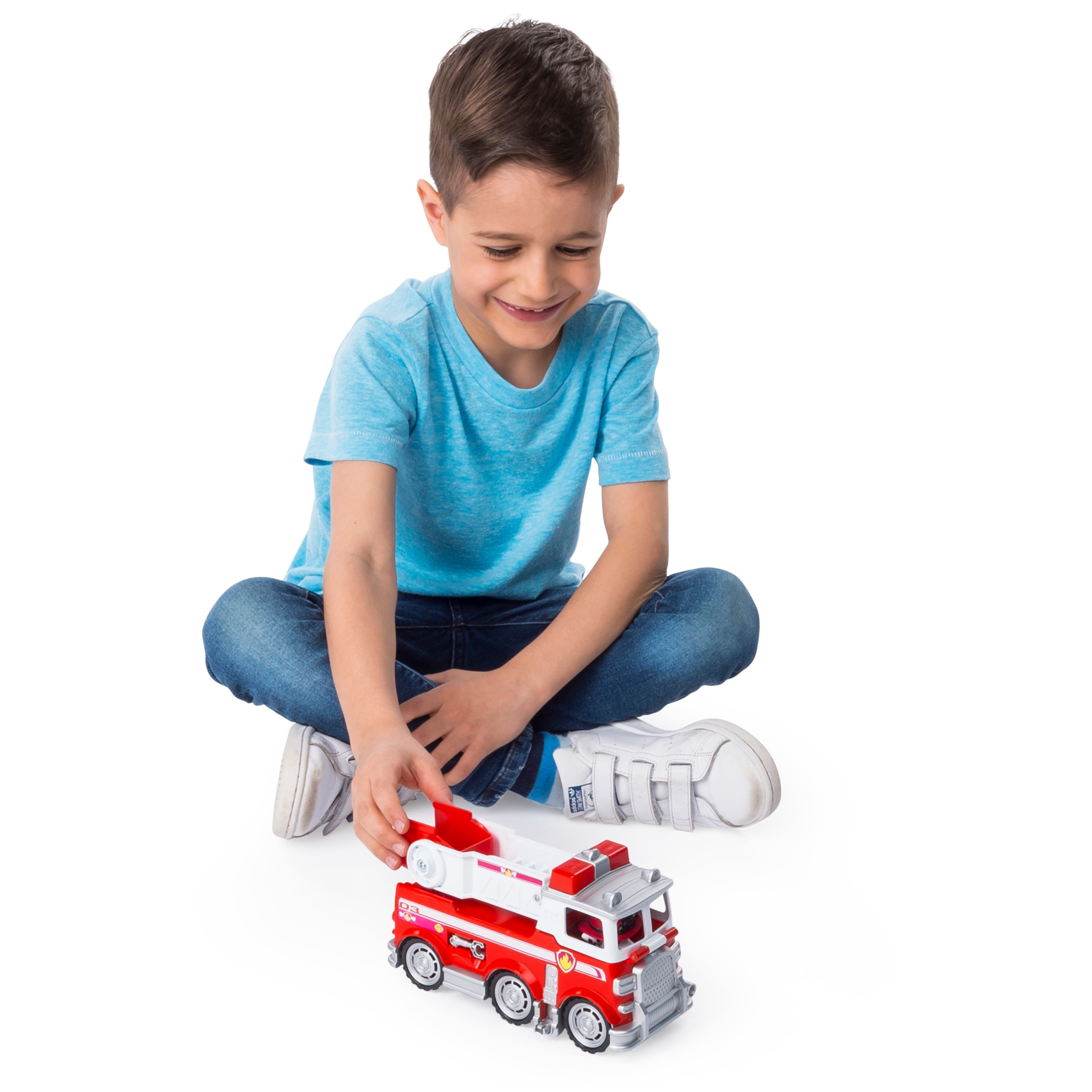 PAW Patrol Ultimate Rescue - Marshall’s Ultimate Rescue Fire Truck with Moving Ladder and Flip-open Front Cab, for Ages 3 and Up