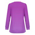 thumbnail image 5 of Annhoo Striped Tops for Women Casual Pleated Long Sleeve Round Neck Dressy Shirts Trendy Gradient Colour Fall Blouses, 5 of 5
