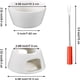 thumbnail image 2 of Mudder - Juego de 2 tazas de fondue de cerámica y 8 tenedores para derretir chocolate, queso, caldo o tapas en San Valentín, color blanco, 2 of 5