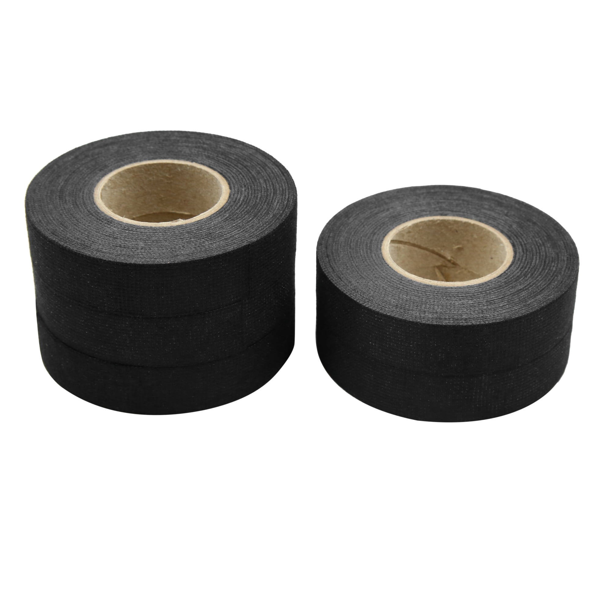 Wiring Harness Cloth Tape Black Adhesive Fabric Tape for Automobile Electrical Wire harness Noise Damping Heat Proof Fire Resistant 19 mm X 15m Cloth Tape for Wire Loom Harness 5 Pack