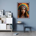 thumbnail image 7 of Diamond Art Kits for Adults - 5d Colorful Feathered Headdress Portrait Diamond Painting for Adults, Diamond Art for Adults Beginners, Diamond Painting Kits for Adults for Home Wall Decor, 7 of 7