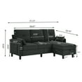 thumbnail image 2 of Soscana Convertible L Shaped Sectional Sofa and Loveseat, 3 Seat Sofa Couch with Storage Ottoman and Love Seat, Living Room Furniture Set for Home Office Apartment, 2 of 9