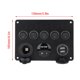 thumbnail image 1 of Panel de interruptor de palanca de encendido/apagado de 12-24V, 5 entradas, cargador de enchufe USB Dual, voltímetro de pantalla Digital para RV, coche, barco, camión marino(luz verde), 1 of 5