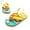 t-396Light Yellow1122, variant on CAIVO Boys Sandals Toddlers Kids Summer Beach Slides Comfortable Casual Outdoor Printed Flip Flops Elastic Strap Lightweight Breathable Solid Color Relaxed Fit Shoes for Toddler Child