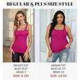 thumbnail image 3 of Attraco Women Plus Size Cotton Tank Top with Shelf Bra Adjustable Wider Strap Camisole Basic Undershirt, 3 of 7