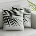 thumbnail image 3 of nygtbtfer Throw Pillow Covers,Black Tree Silhouette Isolated Asia Beaches Decorative Pillow Covers Digital Printing Blended Fabric for Couch Sofa Bed Invisible Zipper White, 3 of 7