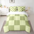 thumbnail image 2 of Castle Fairy Mid Century Checkered Bedding Comforter Set,Geometric Plaid King Bedding Sets, 2 of 8