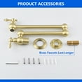 thumbnail image 6 of Kitchen Pot Filler Faucet Wall Mount,Brass Folding Stretchable with Double Joint Swing Arm Single Hole Two Handles, 6 of 10
