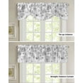 thumbnail image 5 of Tie Up Valance Curtain for Kitchen,Watercolor Grey Maple Pine Trees Rod Pocket Short Curtains Adjustable Tie-Up Shade Valances,Nature Plants Window Treatment for Bathroom Bedroom, 5 of 7