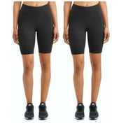 Womens Mid Rise 9" Bike Short, 2 Pack