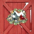 thumbnail image 3 of Designocracy 8471115H-SW 20 x 20 in. Winter Cardinals Christmas Wooden Door Hanger Wall Decor, 3 of 9