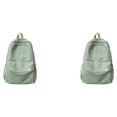 thumbnail image 2 of Qarigey impermeable para mujer, de viaje clásica sencilla para mujer, escolar de estilo universitario, para niñas, verde Verde 2Conjunto, 2 of 6