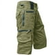 thumbnail image 4 of Pantalones cortos de trabajo de algodón puro para hombre, holgados, de pierna recta, de verano, de gran tamaño, a la moda, casuales, de largo medio, con múltiples bolsillos, 4 of 5