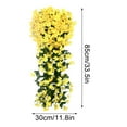 thumbnail image 3 of Lilixerw Hanging Artificial Violet Flowers,Silk Flower Showcase Balcony Decoration Hanging Plant for Home Wedding Garden Yard Indoor Outdoor Decor,Yellow, 3 of 3
