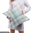 thumbnail image 5 of Ambesonne Gingham Fabric by the Yard Upholstery, Pastel Hues Tartan Artwork, 5 Yards, White Pale Blue Baby Blue, 5 of 5