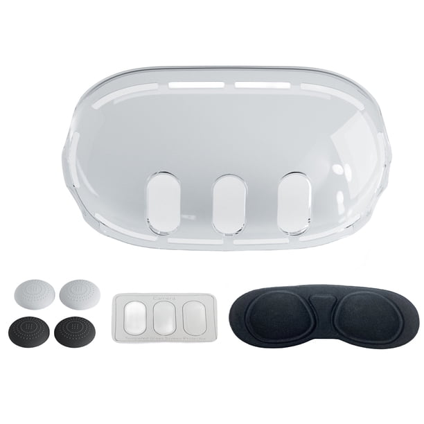 Juego de cubierta protectora transparente VR, cubierta de lente, tapa basculante para Meta Quest 3