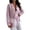 Pink, variant on Women'S Sheer Mesh Button Down Shirt Top Long Sleeve Solid Color Hot Diamond Blouse Pink L