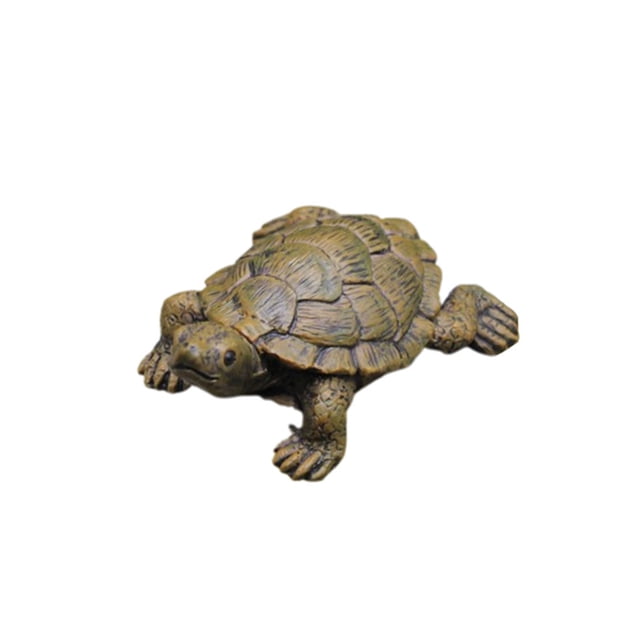Naiovety Estatua de tortuga, pequeña, artesanía de resina, accesorios para el hogar, decoración de escritorio divertida y vívida, tamaño Artesanía Naiovety HA079218-00