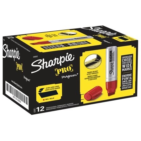 UPC: 0071641440029 | Sharpie Magnum 44 Permanent Marker  Red  5/8  Wool Tip  Quick Dry