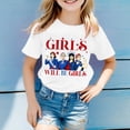 thumbnail image 2 of Little Girls Will Be Girls Printed Short Sleeved Crewneck Printed T Shirt Top Clothes White Size 6-7T, 2 of 4
