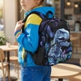 thumbnail image 3 of HUIACONG Blue Robot Dinosaur Kids Backpack 13.5 Inch Lightweight Water Resistant School Bag with Multiple Compartments Padded Adjustable Straps for Boys Girls Ages 3-12 Daily Bookbag, 3 of 7