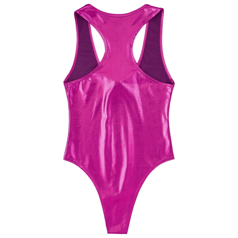 IEFIEL Metallic One Piece Swimsuit For Women, Shiny High Cut IEFIEL Metallic One Piece Swimsuit For Women, Shiny High Cut