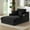 Black, variant on Aukfa Oversized Double Chaise Lounge Modular Boneless Couch for Living Room, 2 Cup Holders, 4 Pillows, Corduroy, Dark Gray