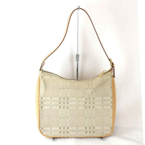 Pre-Owned BURBERRY Shoulder Bag Canvas/Leather Brown Women's (Fair)