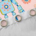 thumbnail image 4 of Feelyou Pink Blue Robot Curtains Pack of 2 (52x84 Each), Boys Girls Window Curtains, 4 of 6