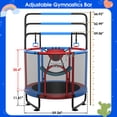 thumbnail image 2 of Cochan Trampoline for Kids 5FT 600LBS Toddler Trampoline with Enclosure Net and Handlebar, Mini Small Kids Trampoline for Age 1-6, Birthday Gift for Kids, 2 of 7