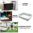 thumbnail image 2 of Hamiledyi Open Cat Litter Box, Kitten Potty Pan Semi-Enclosed Foldable Waterproof Travel Toilet for Indoor Cats Small Pet Kitty Rabbit Supplies Easy to Clean and Assemble 14.6"10.6", 2 of 6