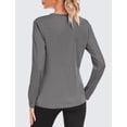 thumbnail image 2 of Weardear Long Sleeve Workout Tops for Women Crewneck Yoga Shirts Lightweight Athletic Gym Running Sport Casual T-Shirt, 2 of 6