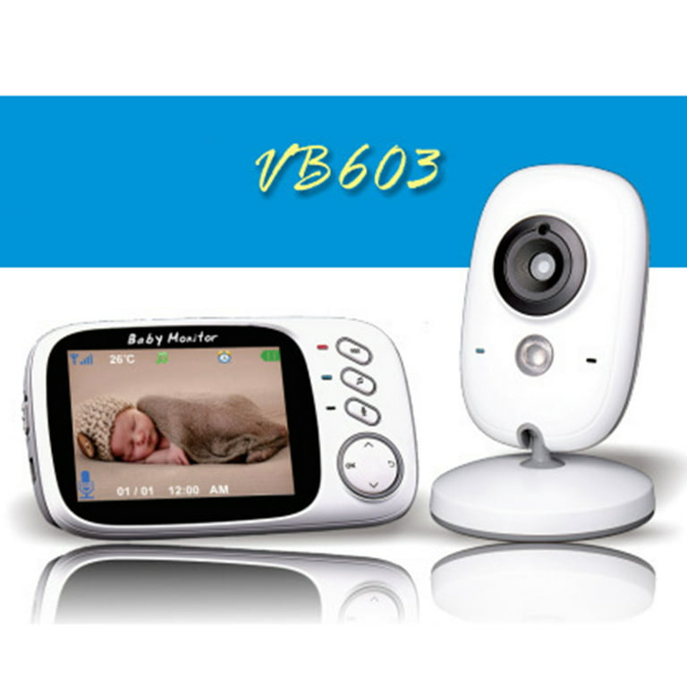 Vb603 Moniteur bébé avec caméra 3,2 pouces Lcd baby-sitter électronique 2  voies Audio Talk Vision nocturne Vidéo nounou Radio Baby Camera