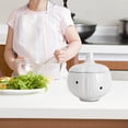 thumbnail image 1 of Ceramic Garlic Keeper Garlic Container Saver with Lids Canister Collection Round White, 1 of 8