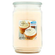 Mainstays Vanilla Scented Single-Wick Large Glass Jar Candle, 20 oz.