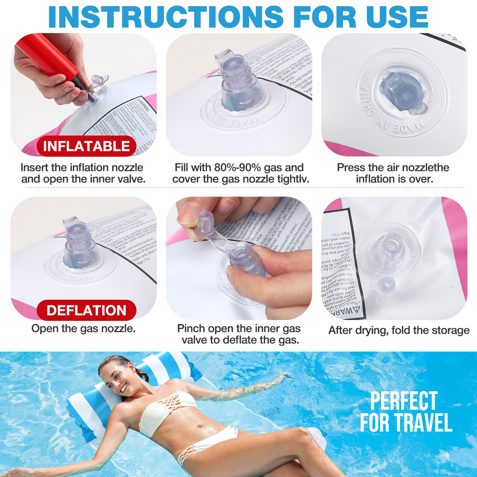 Livhil Pool Float Hammock 3-Pack Water Lounger photo 5