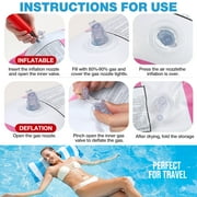 Livhil 3Pcs Pool Float Hammock,Pool Float Loungers,Water Hammock Lounge, Swimming Pool Floats for Adults