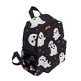 thumbnail image 2 of FORMRS School Backpack with Front Zippered Pocket 12" Elementary Student Travel Daypack, White Halloween Ghosts, 2 of 6