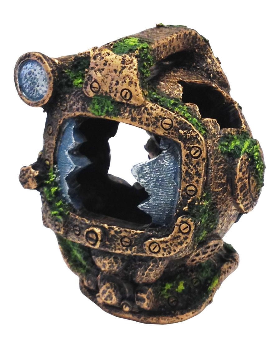 Décoration d'aquarium Petit casque de plongeur de Penn-Plax Sous l'eau, Casque