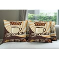 thumbnail image 6 of Ambesonne Chocolate Throw Pillow Cover 4 Pack, Retro Hot Beverage, 24", Multicolor, 6 of 7