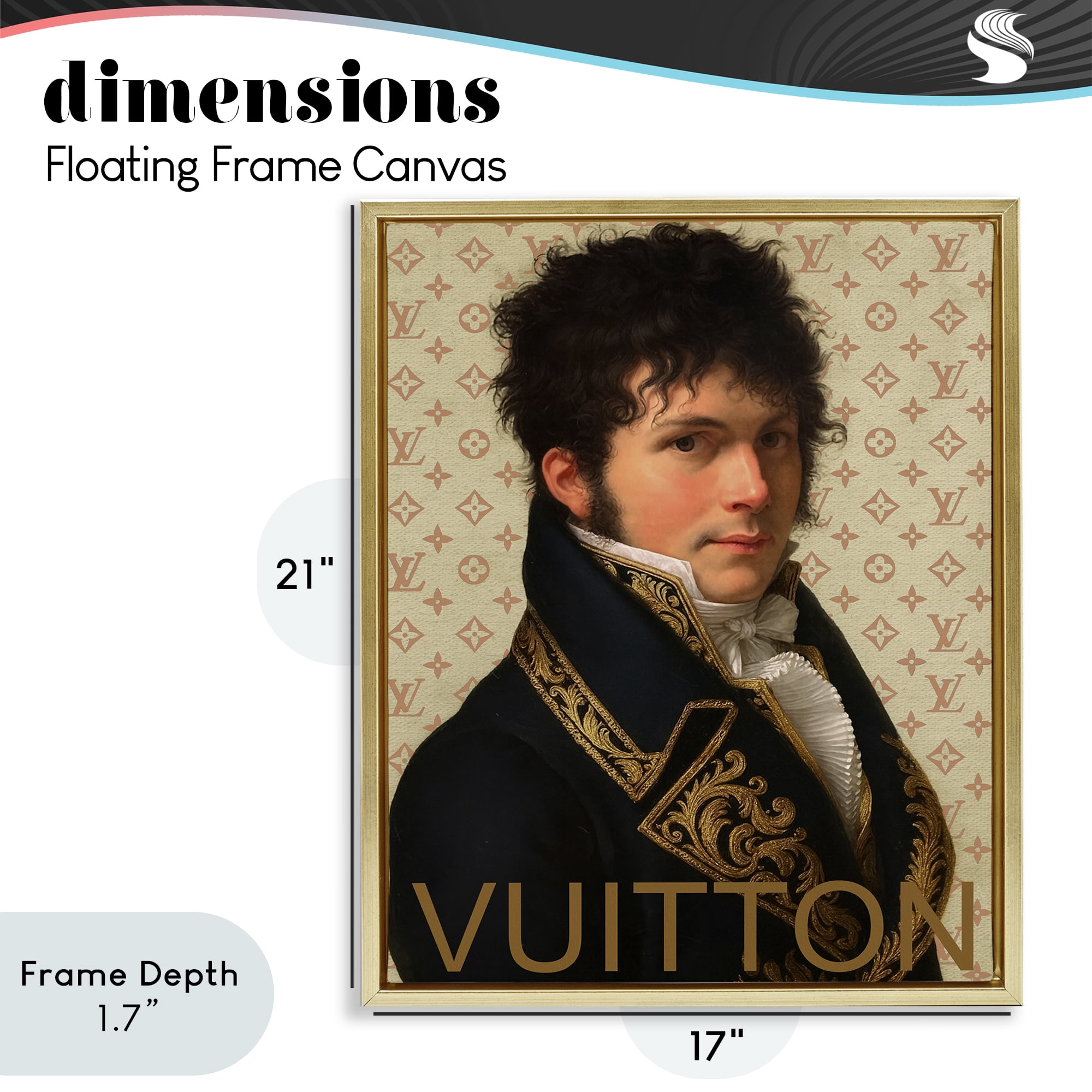 Stupell Industries Glam Gentleman In Spring Gold Framed Floater Canvas Wall Art, design by Grotto Studios
