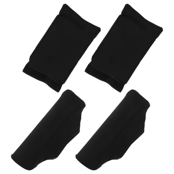 ibasenice Crutches Hand Cushions Comfortable Support Black Fabric PP Cotton 1 Set
