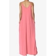 thumbnail image 2 of TheMogan Women's Casual V-Neck Draped Jersey Cami Long Maxi Dress W Pocket Summer Beach Desert Rose S, 2 of 6
