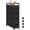 Standard Black, variant on Slim Storage Cart with Wheels, 4 Tier Mobile Narrow Shelving Unit Organizer Utility Cart with Handle, Skinny Rolling Trolley for Small Space Kitchen Bathroom Laundry, Black and Rustic Brown