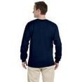 thumbnail image 2 of The Fruit of the Loom Adult 5 oz HD Cotton Long Sleeve T-Shirt - J NAVY - 2XL, 2 of 2